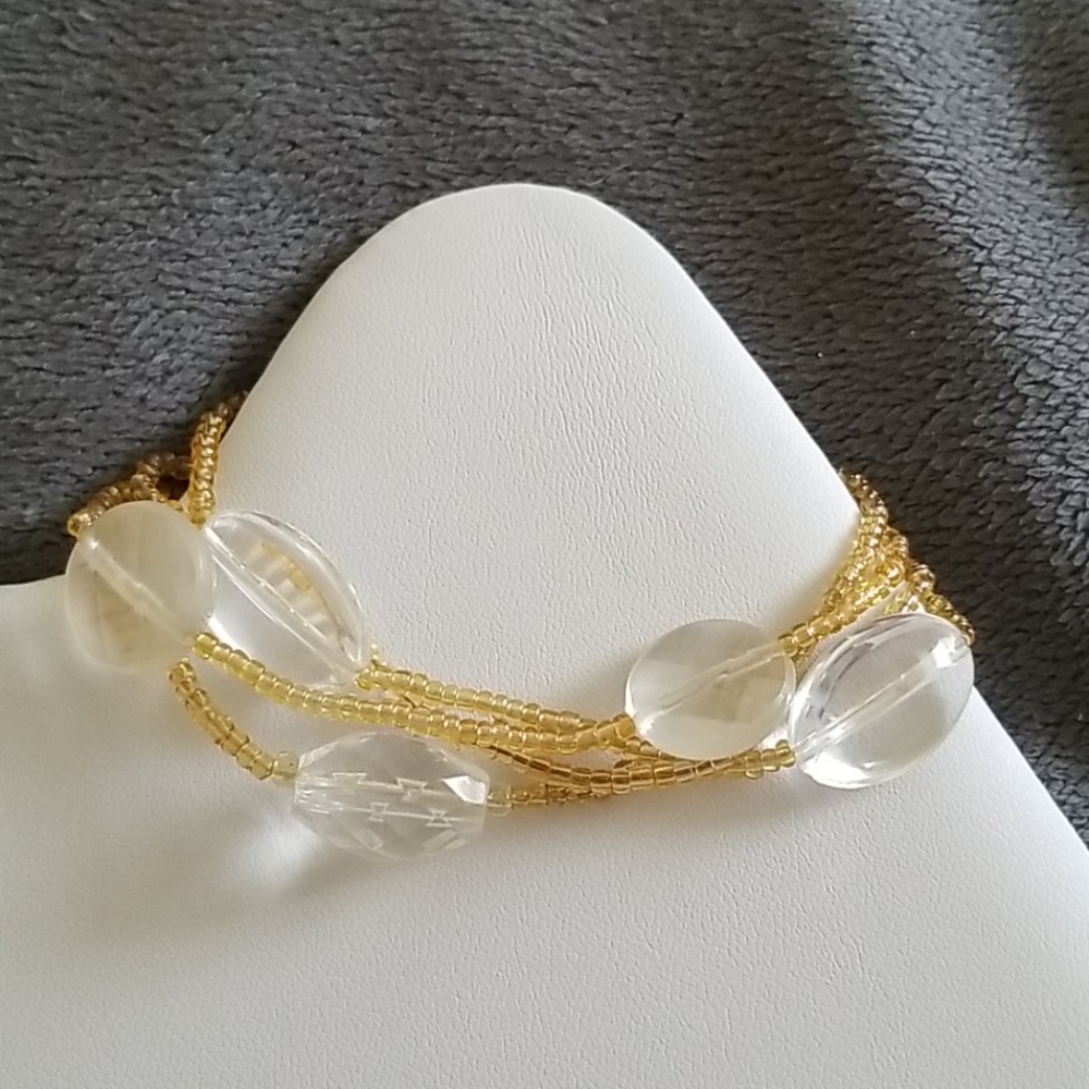 Set of Four Elastic Beaded Bracelets
